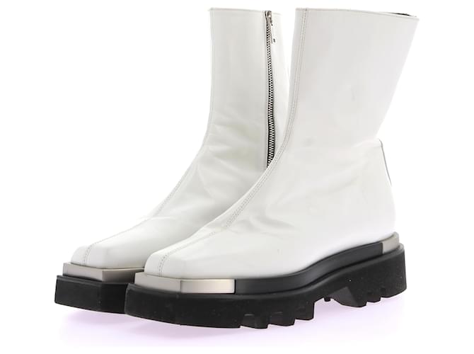 Autre Marque PETER DO  Boots T.eu 39 leather White  ref.1306509