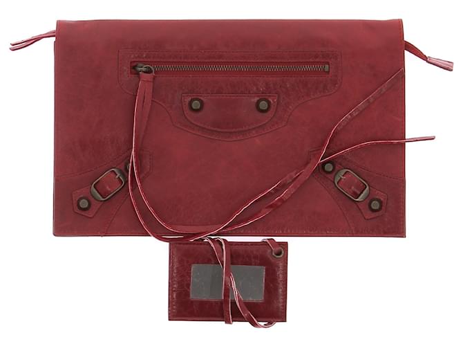 BALENCIAGA  Clutch bags T.  leather Red  ref.1306524