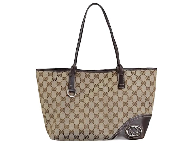 Gucci Brown New Britt tote bag Cloth  ref.1306538