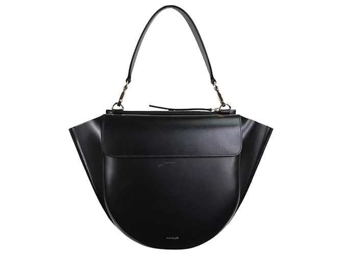 Wandler Black medium Hortensia bag Leather  ref.1306545