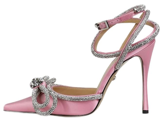 Mach & Mach Pink double-bow high heels - size EU 36 Satin  ref.1306566