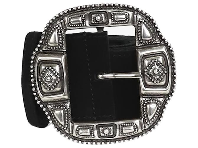 Etro Black suede Bohemian style belt - size  ref.1306583