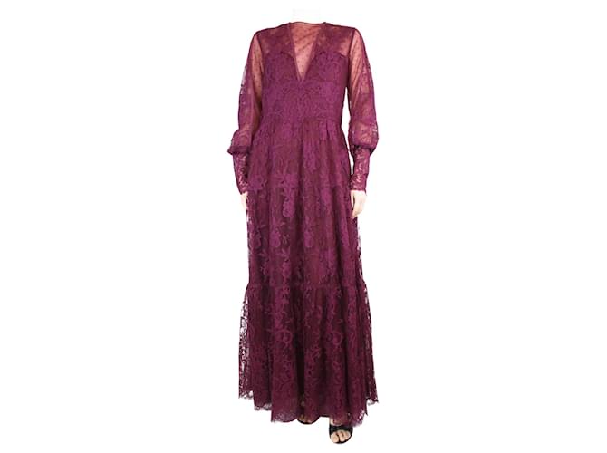 Autre Marque Vestido de fiesta de tul a capas Jolie morado - talla UK 14 Púrpura Poliamida  ref.1306600