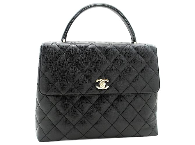 Chanel BLACK VINTAGE 2002 sac à bandoulière Trendy CC moyen Cuir Noir  ref.1306616
