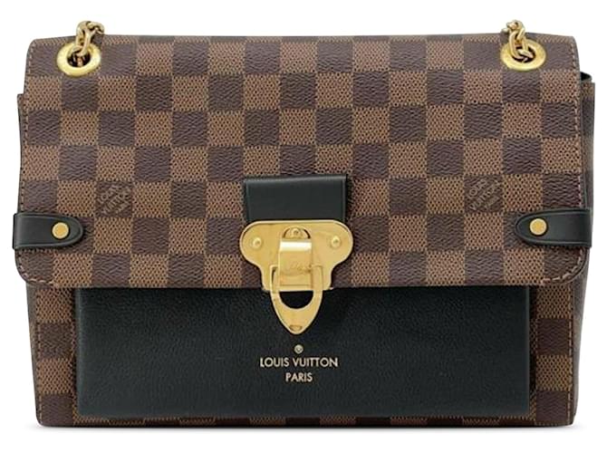 Louis Vuitton Brown Damier Ebene Vavin PM Cloth Pony-style calfskin  ref.1306679