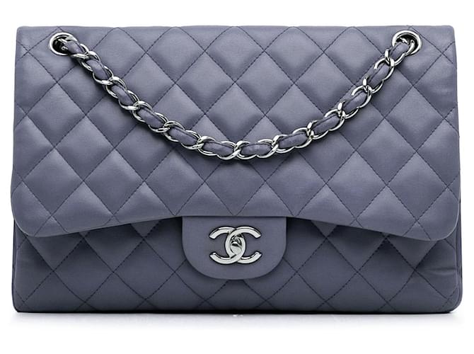 Chanel Purple Jumbo Classic Lambskin Double Flap Leather  ref.1306699