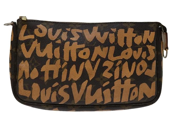 Louis Vuitton Pochette Accessoire Marrom Lona  ref.1306729
