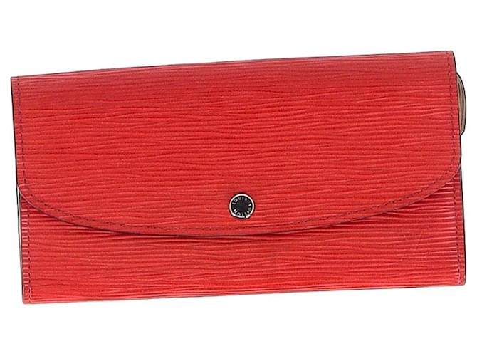 Carteira Louis Vuitton Emilie em couro Epi vermelho  ref.1306820