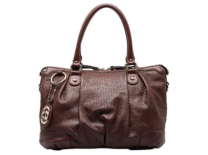 Gucci Diamante Canvas Sukey Handbag Canvas Handbag 247902 in Good condition Cloth  ref.1306869