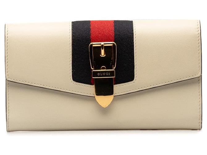 Gucci Leather Sylvie Continental Wallet 476084  ref.1306881