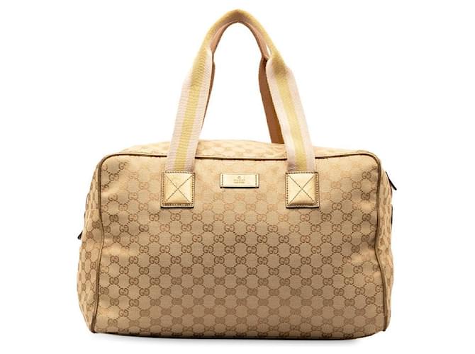 Gucci Sherry Boston-Tasche aus GG-Canvas 153240 Leinwand  ref.1306888
