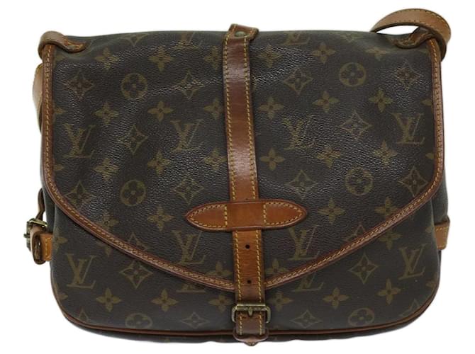 Louis Vuitton Saumur 30 Brown Cloth  ref.1306895