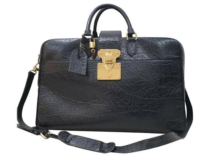 Louis Vuitton Cuir Indra Duffle Bag Black Leather  ref.1306909