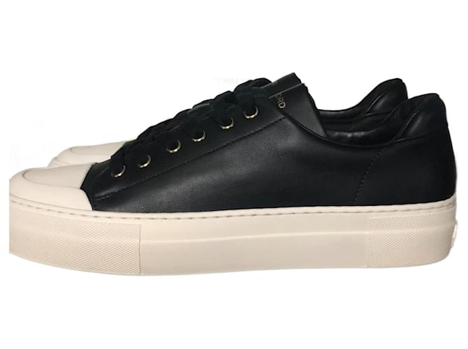 Tom Ford CITY LOW TOP Black Leather  ref.1306933