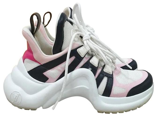 Louis Vuitton Calfskin Technical Nylon LV Archlight Rose Clair Sneakers Multiple colors Leather  ref.1306982