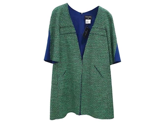 Chanel SS2013 Green Coat Tweed  ref.1306999