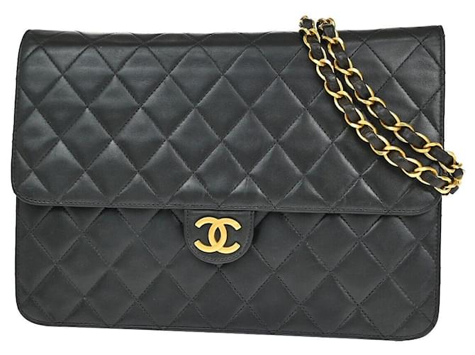 Classique Chanel Timeless Cuir Noir  ref.1307013