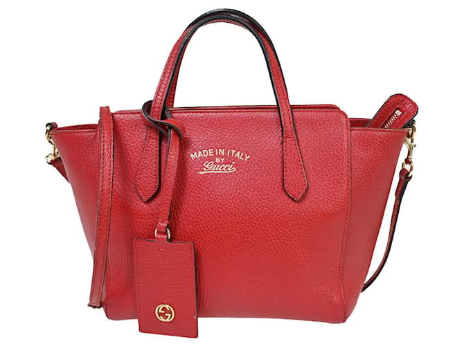 Gucci Swing Red Leather  ref.1307064