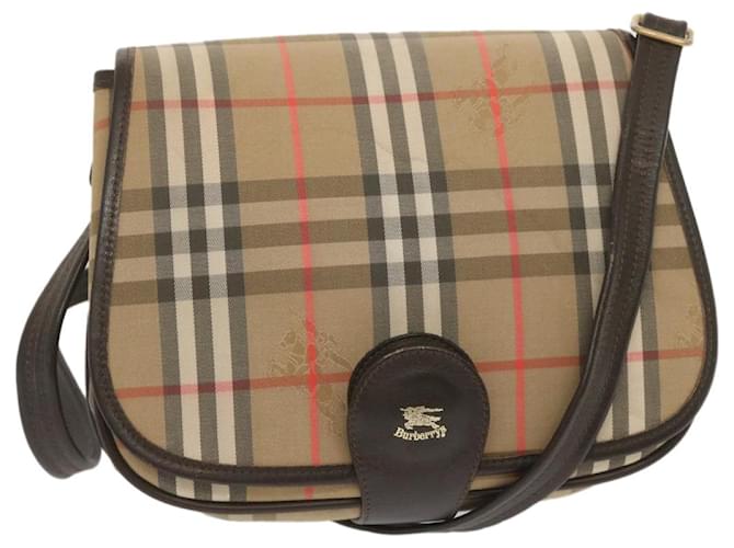 Autre Marque Burberrys Nova Check Shoulder Bag Canvas Beige Auth ki4186 Cloth  ref.1307123