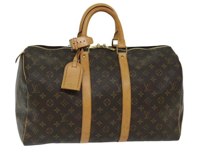 Louis Vuitton Monogram Keepall 45 Boston Bag M41428 LV Auth ki4159 Cloth  ref.1307142