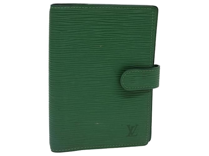 LOUIS VUITTON Epi Agenda PM Day Planner Cover Green R20054 LV Auth 69166 Leather  ref.1307150