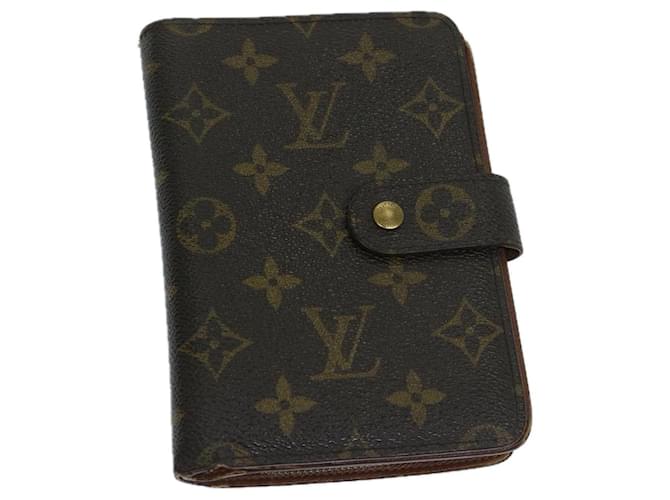 Cartera con cremallera Porto Papie y monograma LOUIS VUITTON M61207 LV Auth 67854 Lienzo  ref.1307220