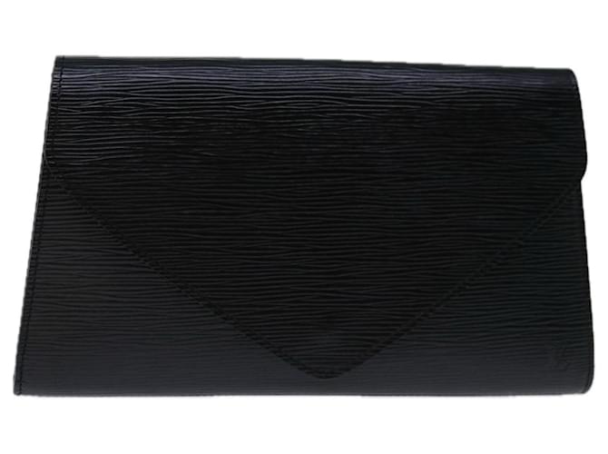LOUIS VUITTON Epi Art Deco Clutch Bag Black M52632 LV Auth ep3678 Leather  ref.1307231