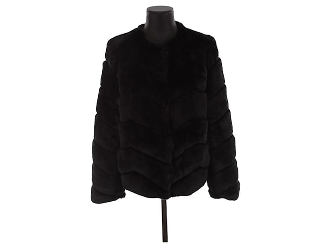 Yves Salomon Fur coat Black  ref.1307236
