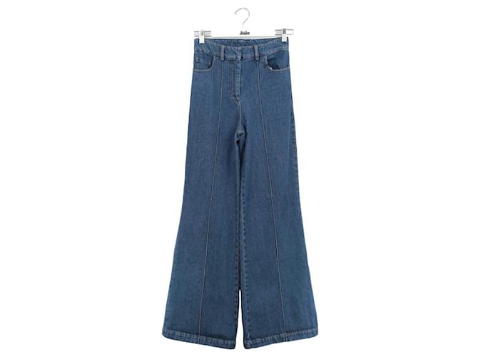 Autre Marque Jeans larghi in cotone Blu  ref.1307237