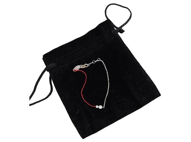 Redline Pulsera de oro blanco Roja