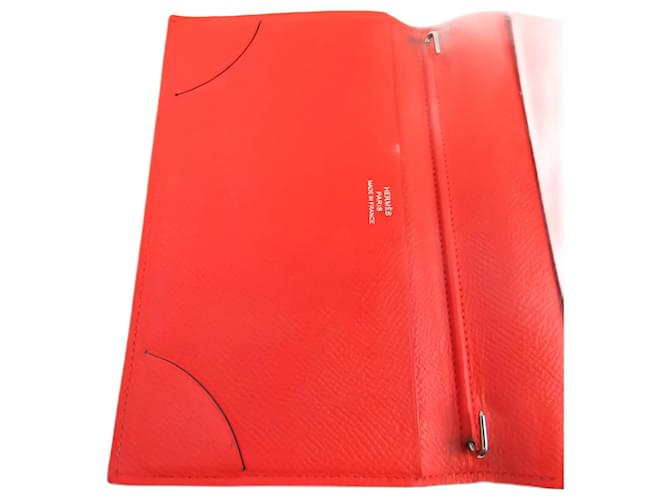 Hermès agenda cover Red Leather  ref.1307372