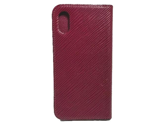 Louis Vuitton Etui Iphone Dark red Leather  ref.1307401