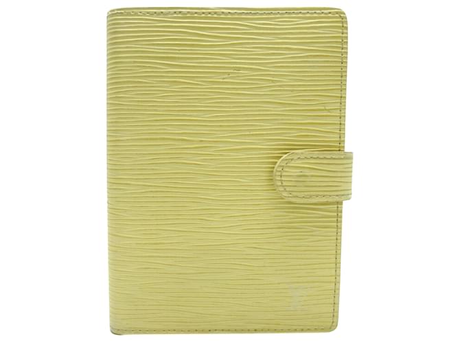 Louis Vuitton Agenda Cover Amarelo Couro  ref.1307616