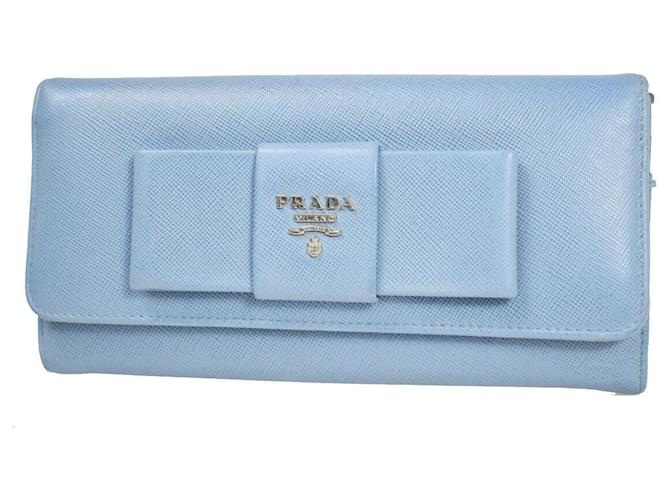 Prada Saffiano Blue Leather  ref.1307653