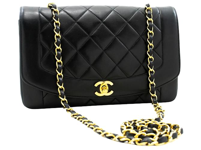 Chanel Diana Black Leather  ref.1307683