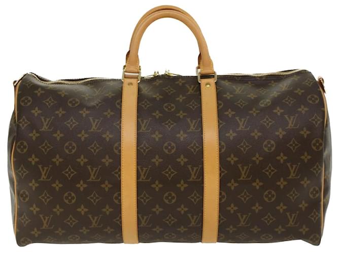 Louis Vuitton Keepall Bandouliere 50 Brown Cloth  ref.1307689