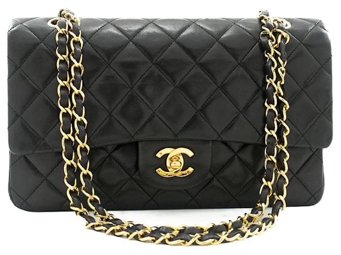Chanel lined Flap Black Leather  ref.1307691