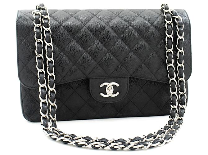 Chanel lined Flap Black Leather  ref.1307694