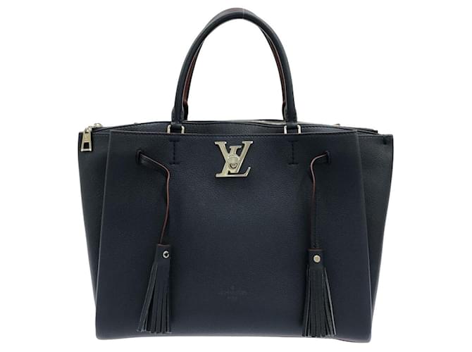 Louis Vuitton Lockme Navy blue Leather  ref.1307745