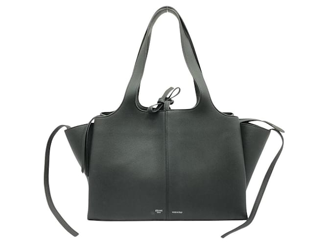 Céline Tri-Fold Black Leather  ref.1307775