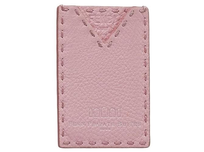 Fendi Porte-Cartes Pink Leather  ref.1307851