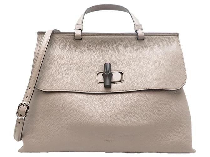 Gucci Bamboo Beige Leather  ref.1307862