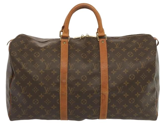 Louis Vuitton Keepall 55 Brown Cloth  ref.1307945