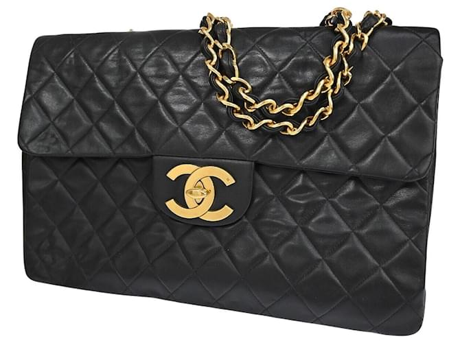 Chanel Matelassé Black Leather  ref.1307999