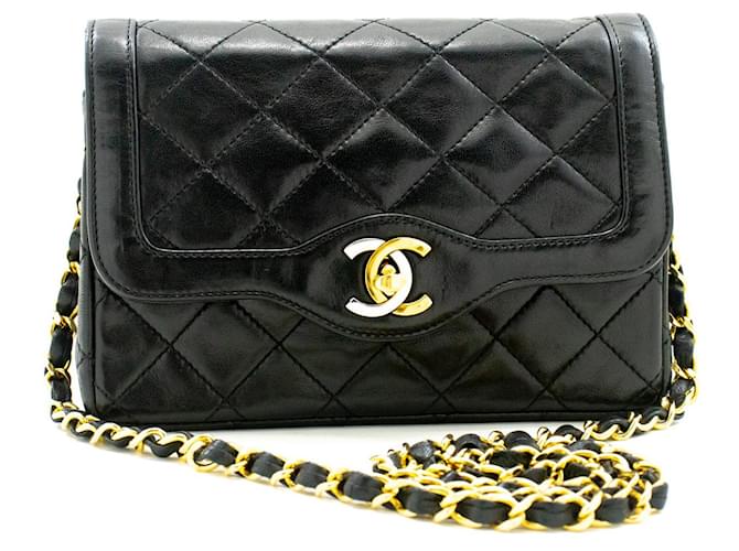 Chanel single flap Black Leather  ref.1308046