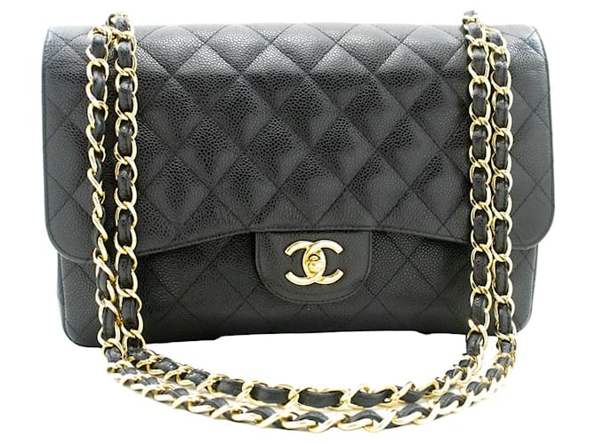 Chanel Timeless/classique Black Leather  ref.1308047