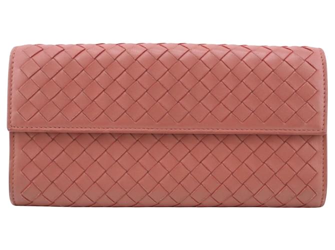 Bottega Veneta Intrecciato Pink Leather  ref.1308248