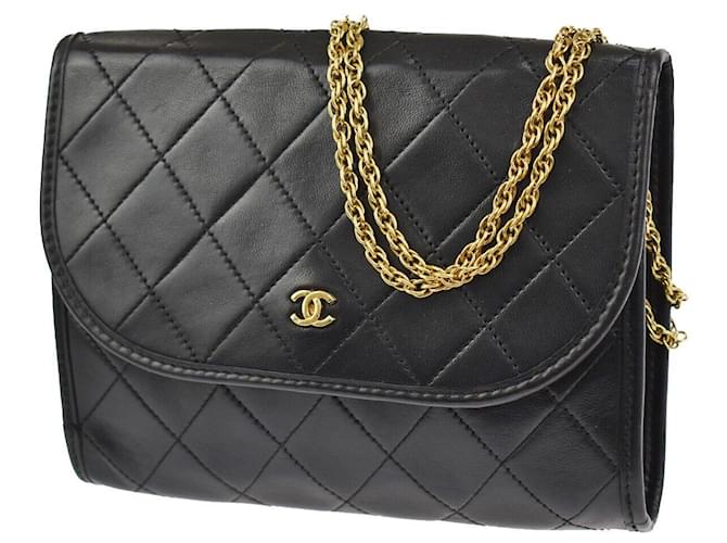 Chanel Matelassé Black Leather  ref.1308292