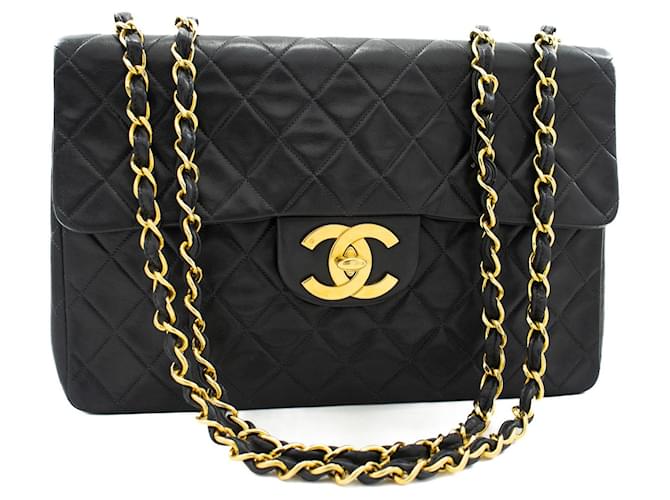 Chanel Timeless/classique Black Leather  ref.1308382
