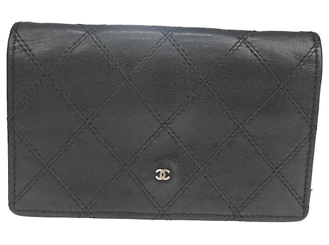 Chanel CC Black Leather  ref.1308395